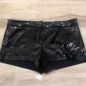 Black Sequin Hotpants